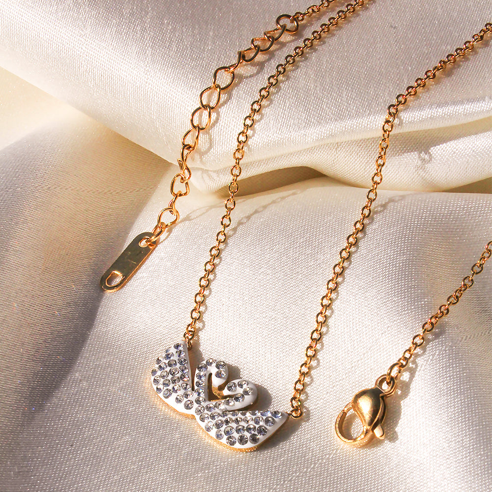 Twilight Swans Necklace white
