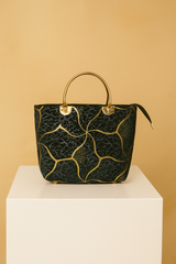 Luxe Velvet Black HandBag