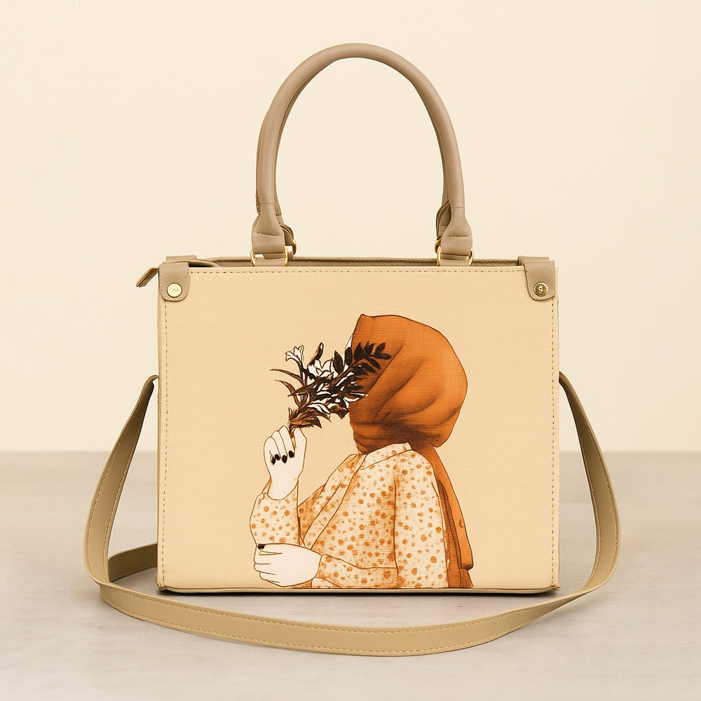 Light Beige Canvas Dual Bag