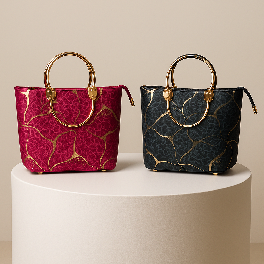 Luxe Velvet Black HandBag