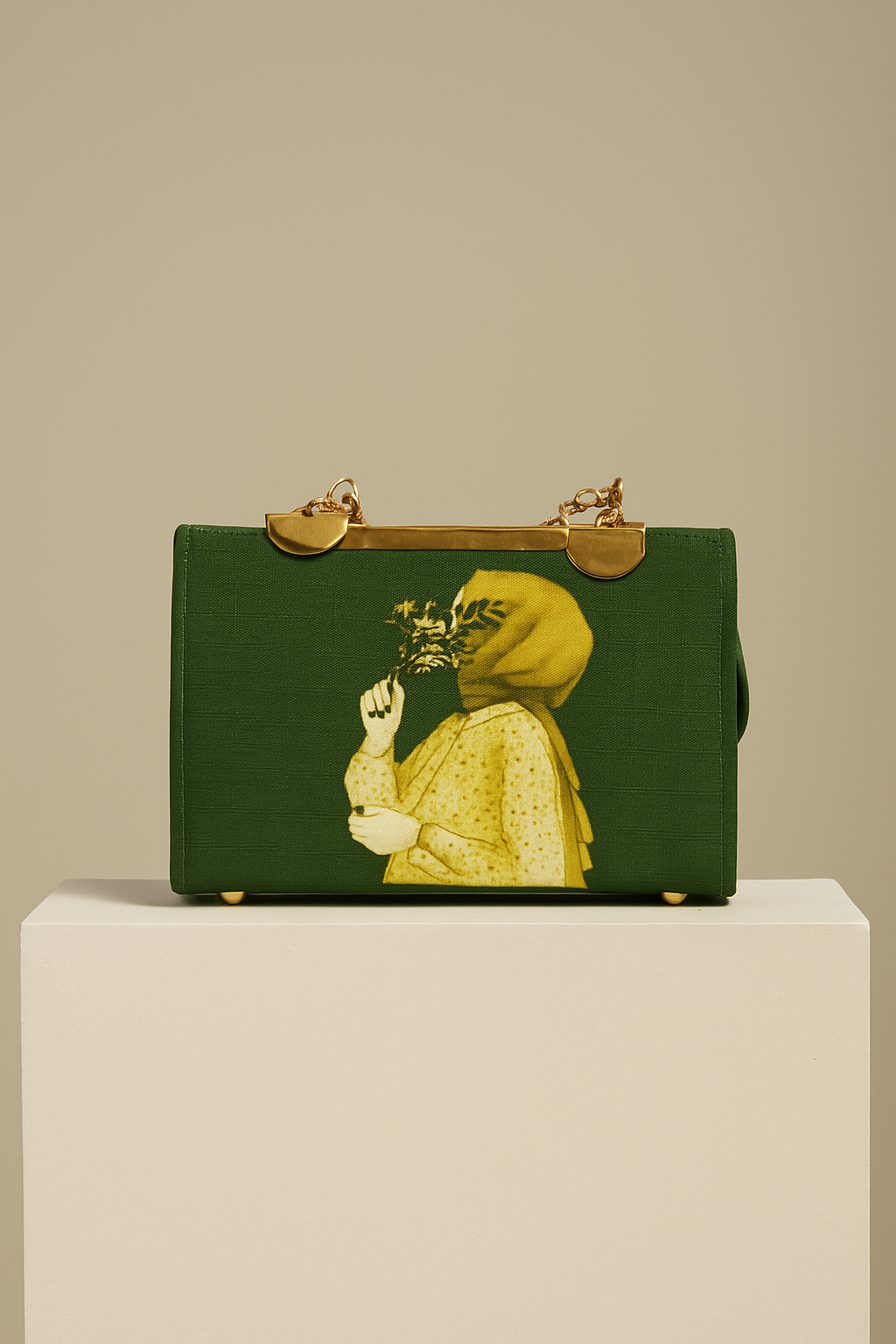 Green Canvas Crossbody Bag