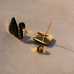 Korean Black sawan minimal earring