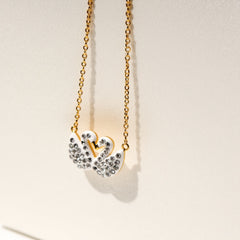 Twilight Swans Necklace white